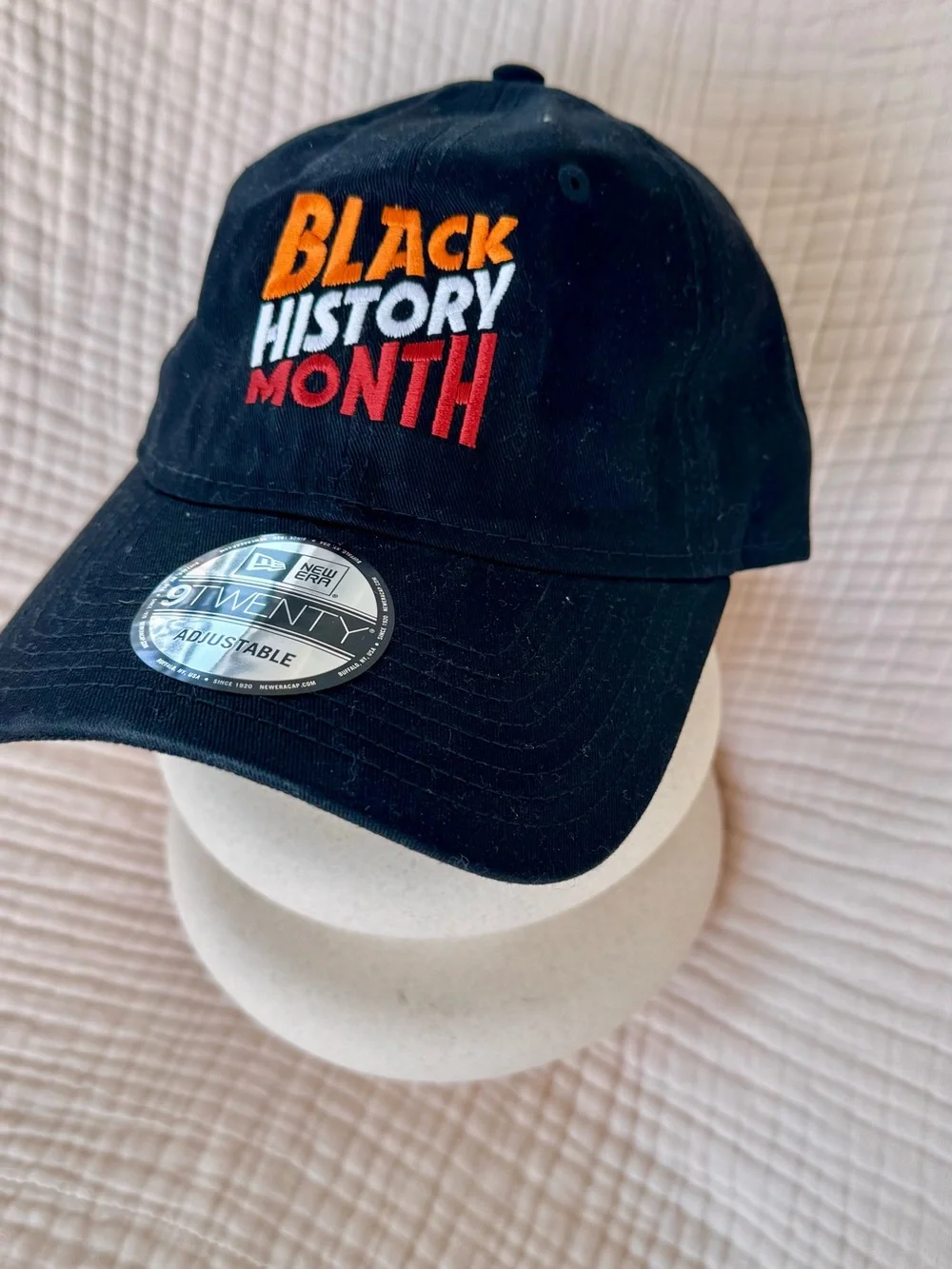 🔥New Era9Twenty Black History Month Embroidered Adjustable Black Dad Hat Cap